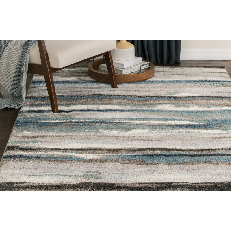 Latitude Run® Jayesh Abstract Blue/Brown Area Rug & Reviews Wayfair